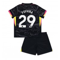 Camiseta Chelsea Wesley Fofana #29 Tercera Equipación para niños 2024-25 manga corta (+ pantalones cortos)